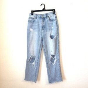 PacSun High Rise Straight Leg Distressed Jeans | Size 26